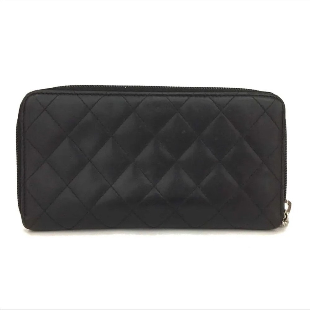 CHANEL Combon black lambskin long wallet- Authentic - Picture 4 of 8